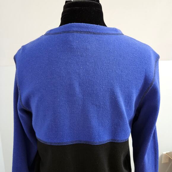 Sport Elle Ugly Christmas Sweater Blue Embroidered Caroling Noel Cardigan M - Picture 6 of 11